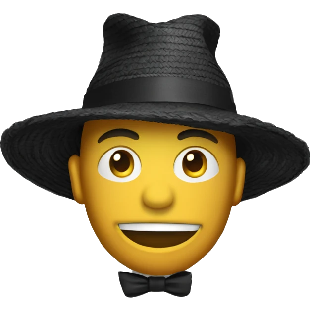 Un noir avec un chapeau de paille qui travaille dans un champ de coton emoji