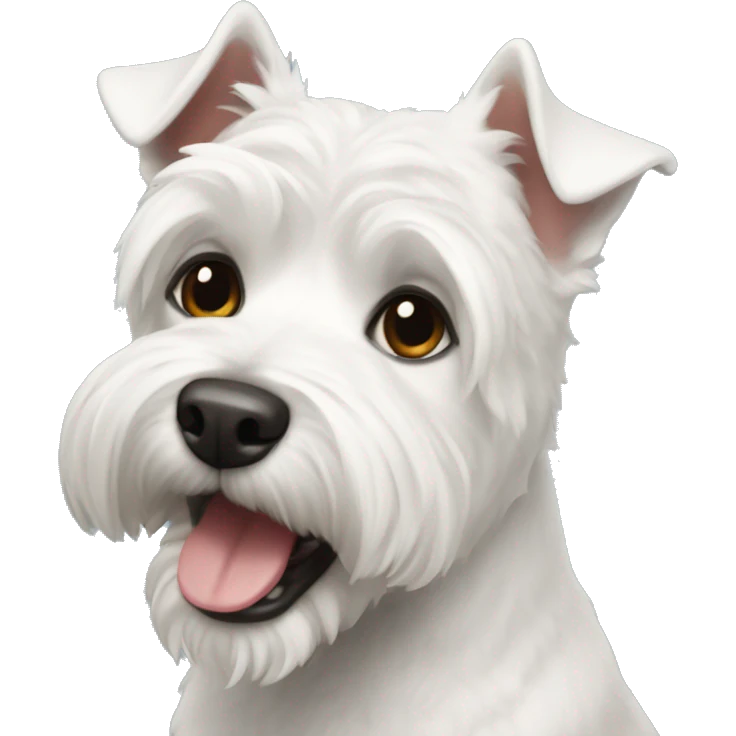 White American Stanford Terrier emoji