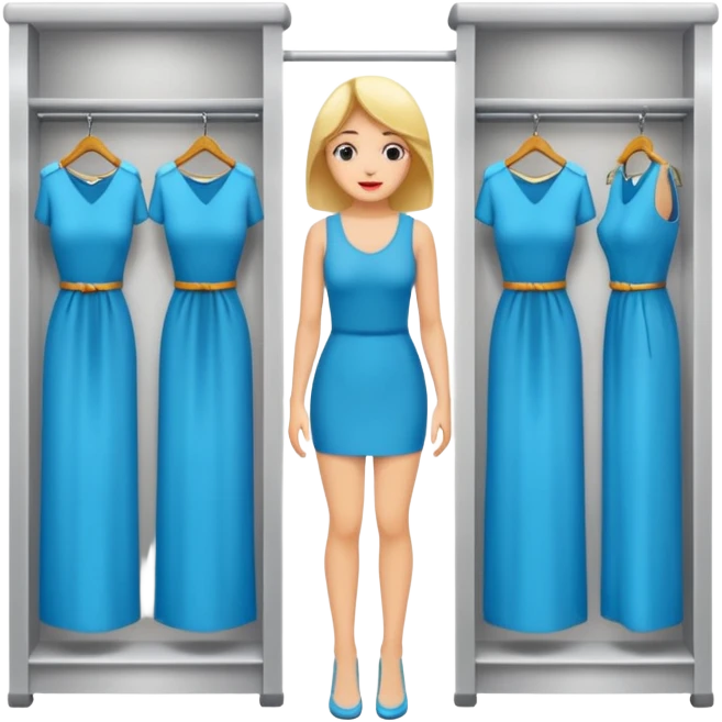 try on woman changing room emoji