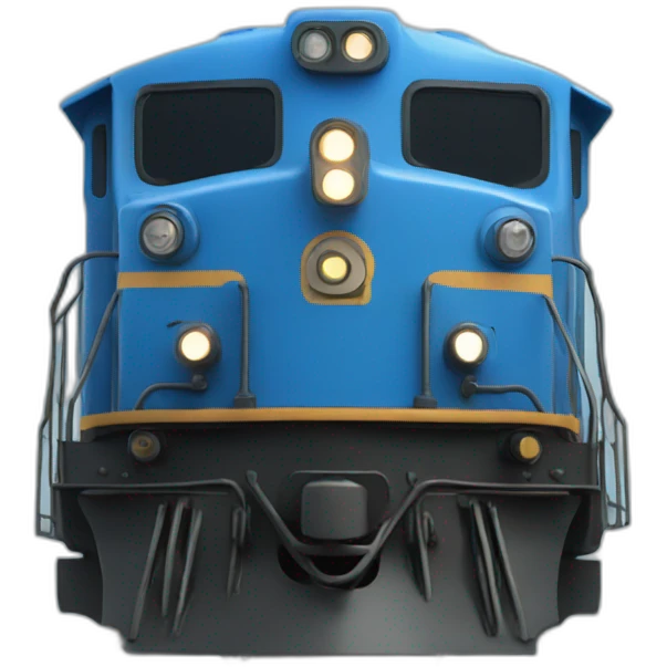 train blue emoji