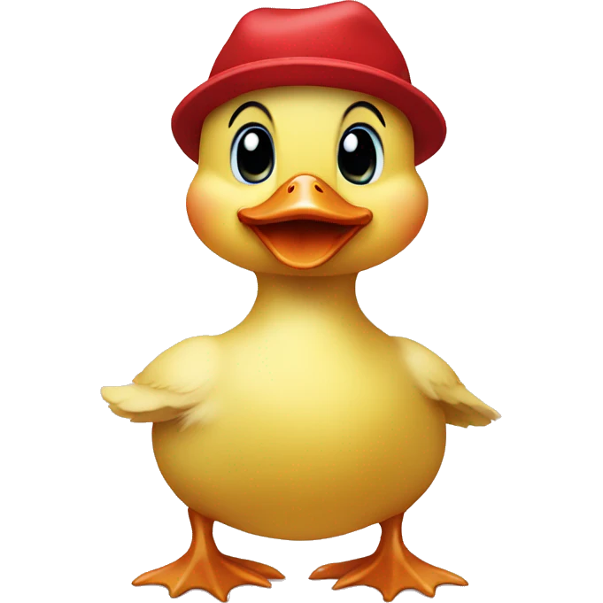baby duck with red hat emoji