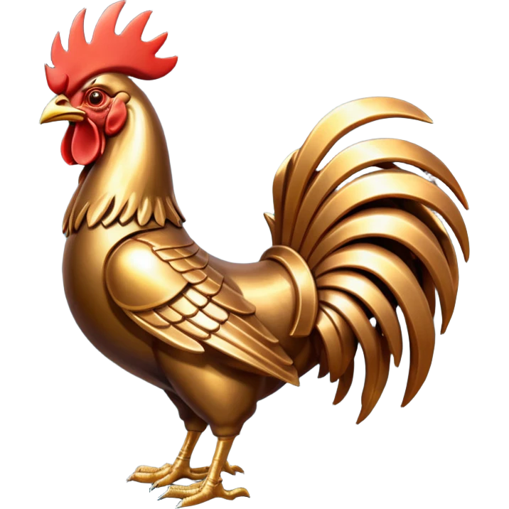 Armored rooster emoji