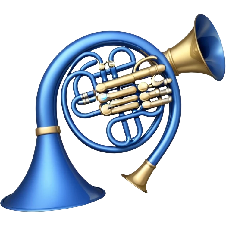 i want an emoji of a blue french horn music emoji