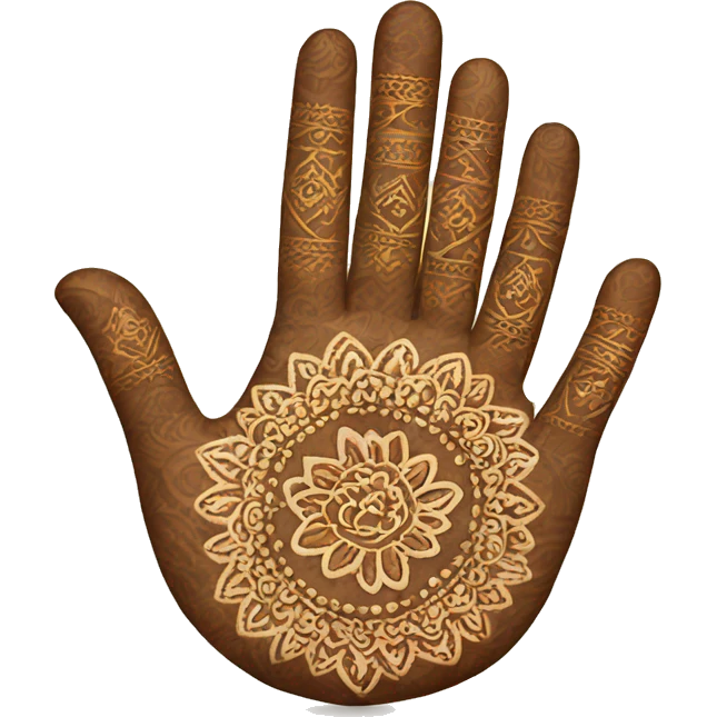Mehandi hand emoji