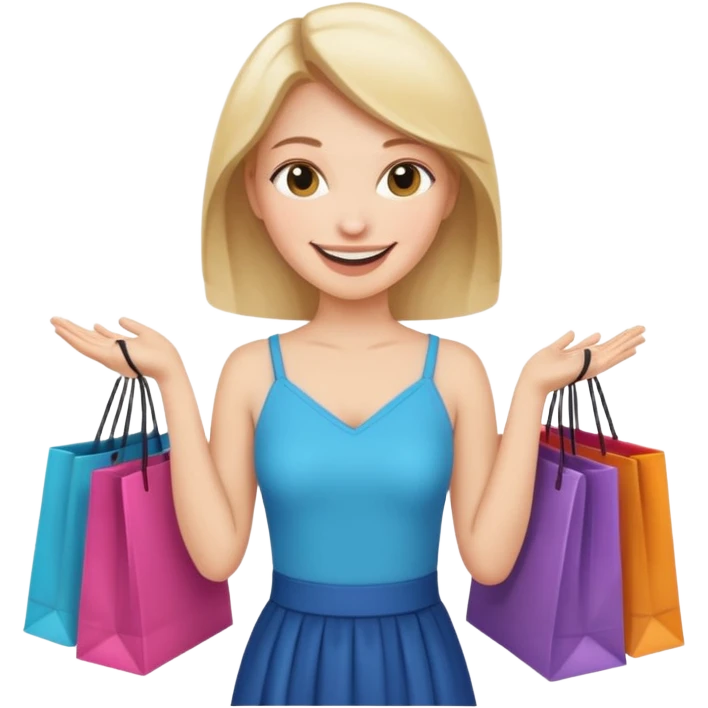 woman buying clothes in a store, shopping vibe emoji