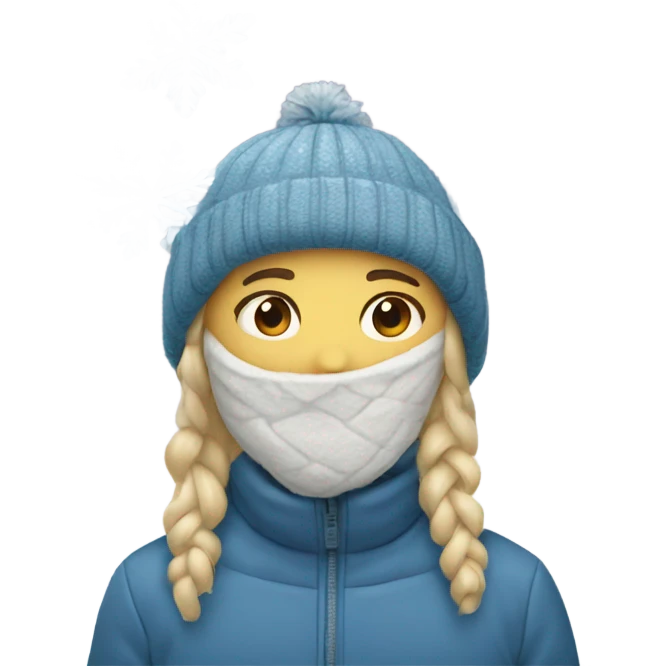 Winter house snowflakes emoji
