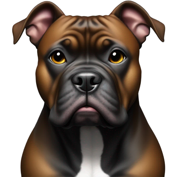 99% Black American Bully front  emoji