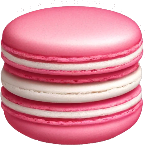 Realistic pink macaron isolated emoji