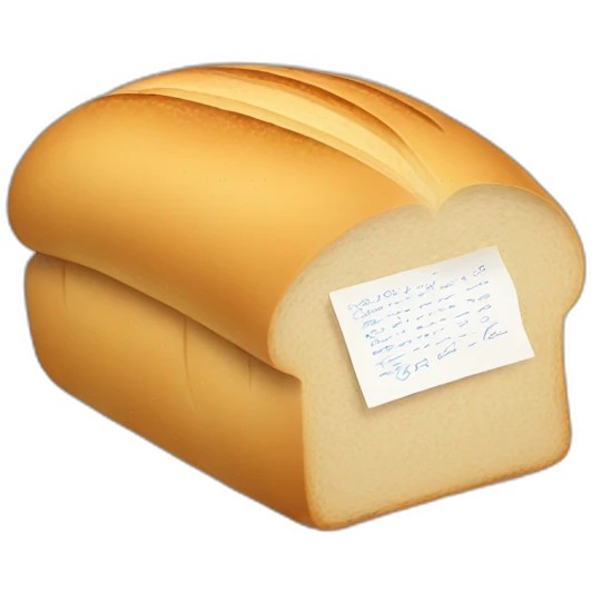 Bread with a note saying GLEB emoji