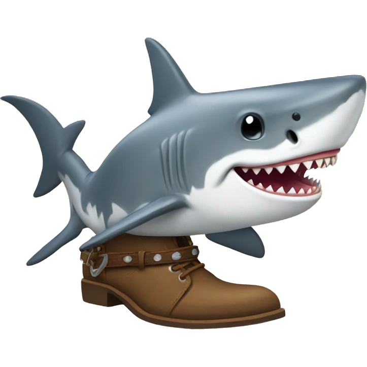 shark with cowboy boots  emoji