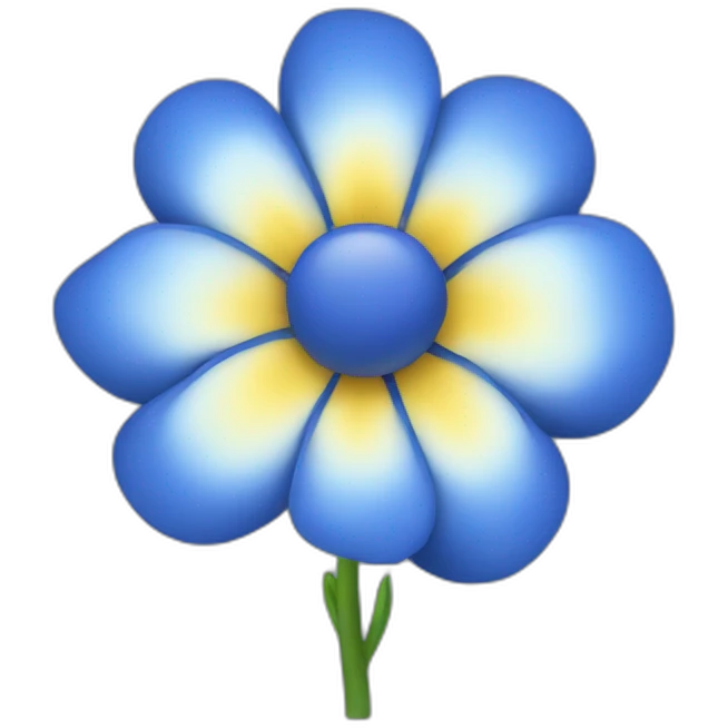blue flower emoji