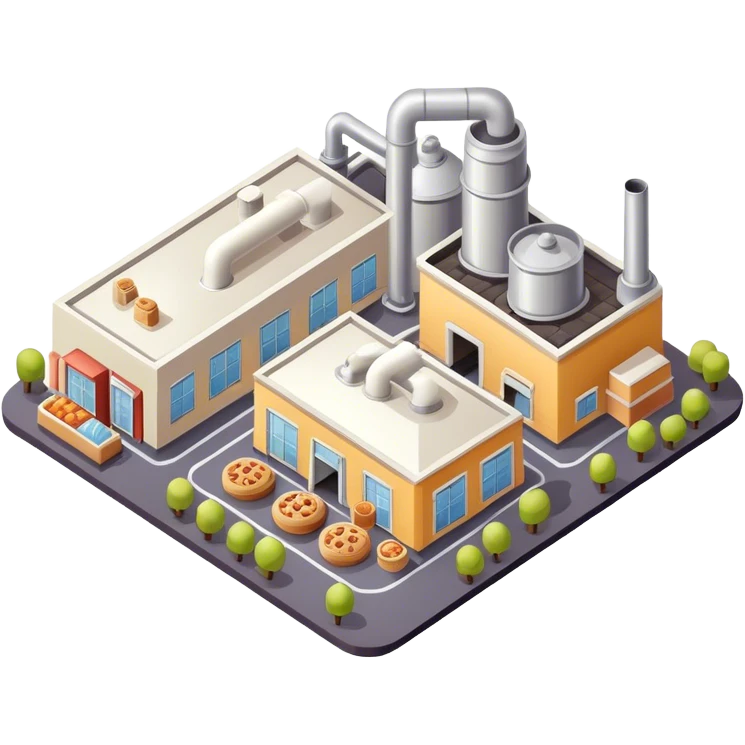 Isometric bake factory  emoji