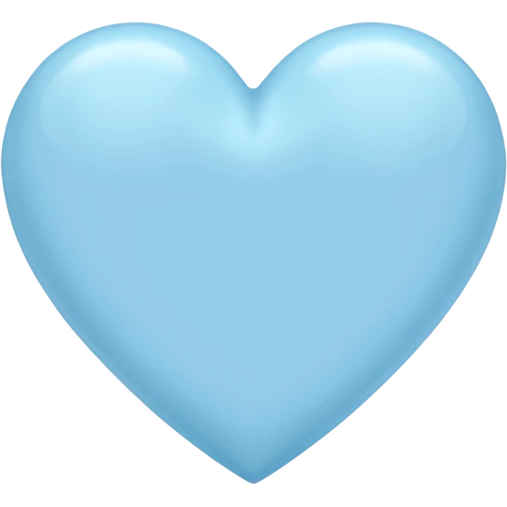 A pastel blue heart emoji