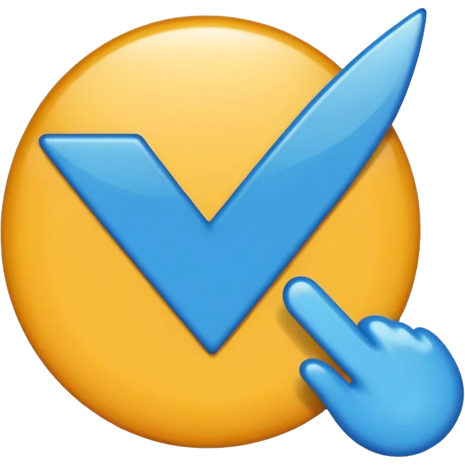 Create me an emoji that looks similar to the Facebook blue verification batch it's for my research emoji