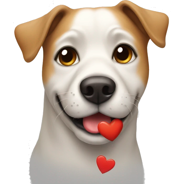 Dog with a heart  emoji
