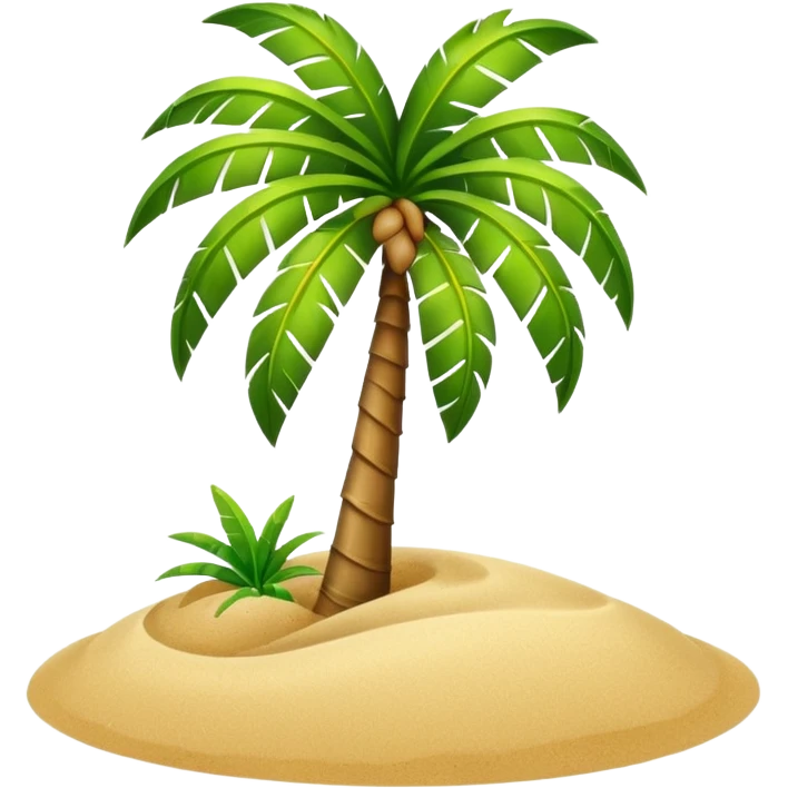palm tree and sand emoji