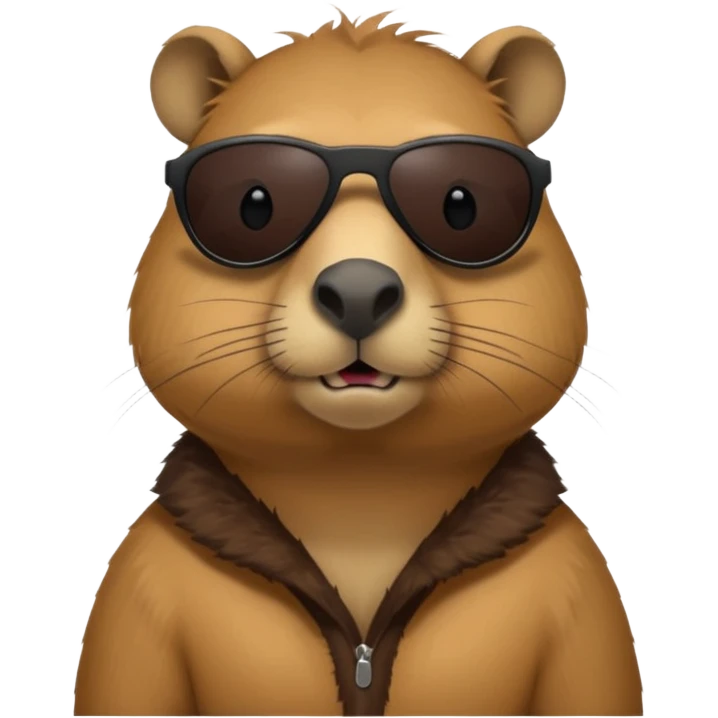 Capibara con gogles oscuros emoji