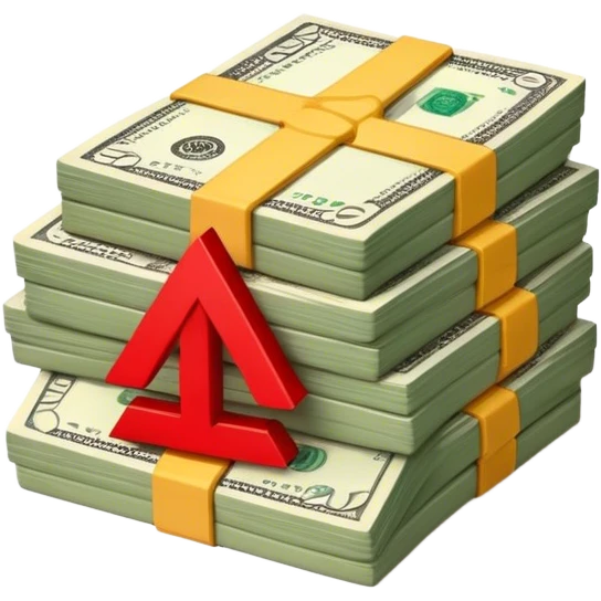 money with a red varning symbol emoji