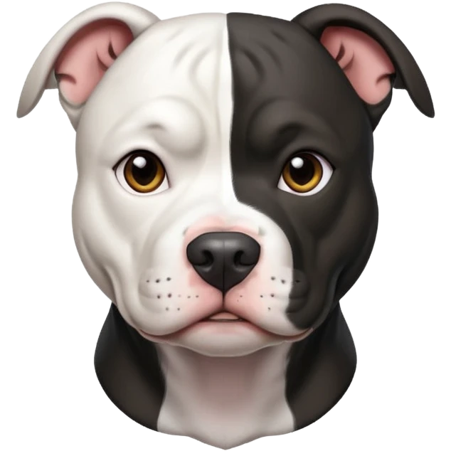 Black and white pitbull emoji