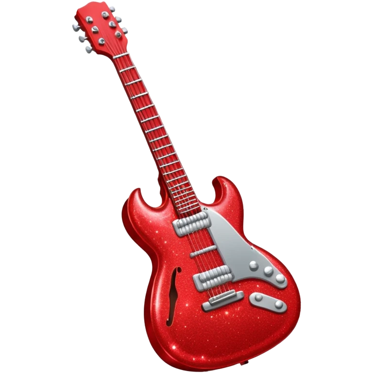 red glitter guittar emoji