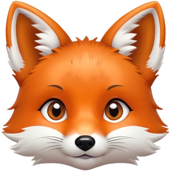 Cute baby fox head emoji