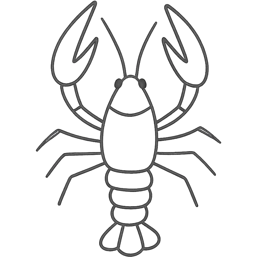crayfish minimal sketchy emoji