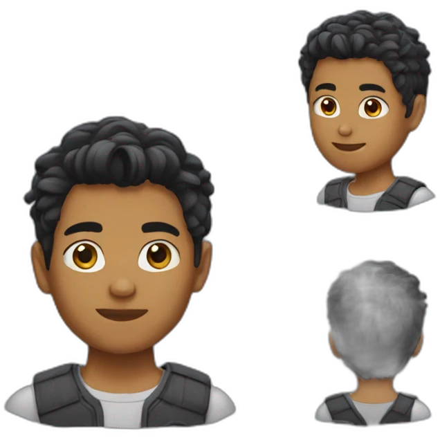 Boy with molet hair cut emoji