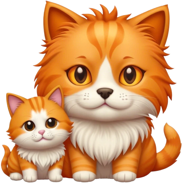 A happy cat emoji + A cool dog emoji emoji