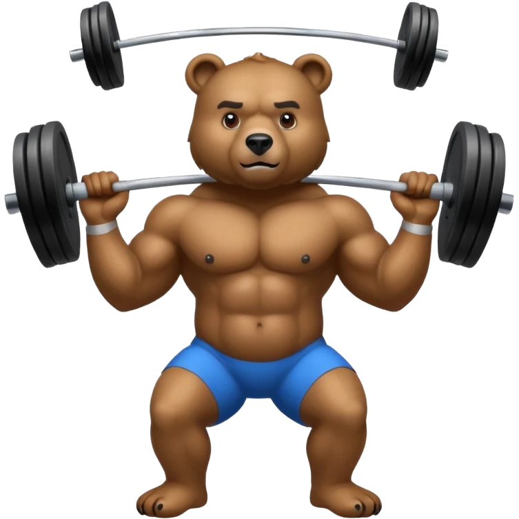 bear at the gym  emoji