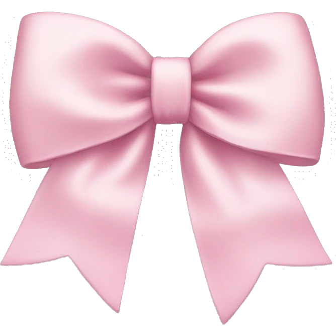 light pink bow without shadow emoji