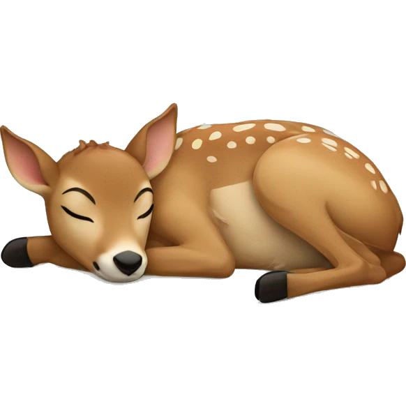 sleeping fawn emoji