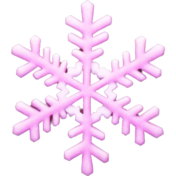 Pink snow flake emoji
