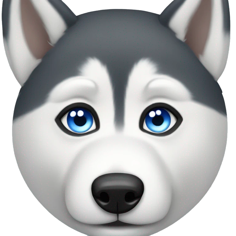 Husky with blue eyes emoji
