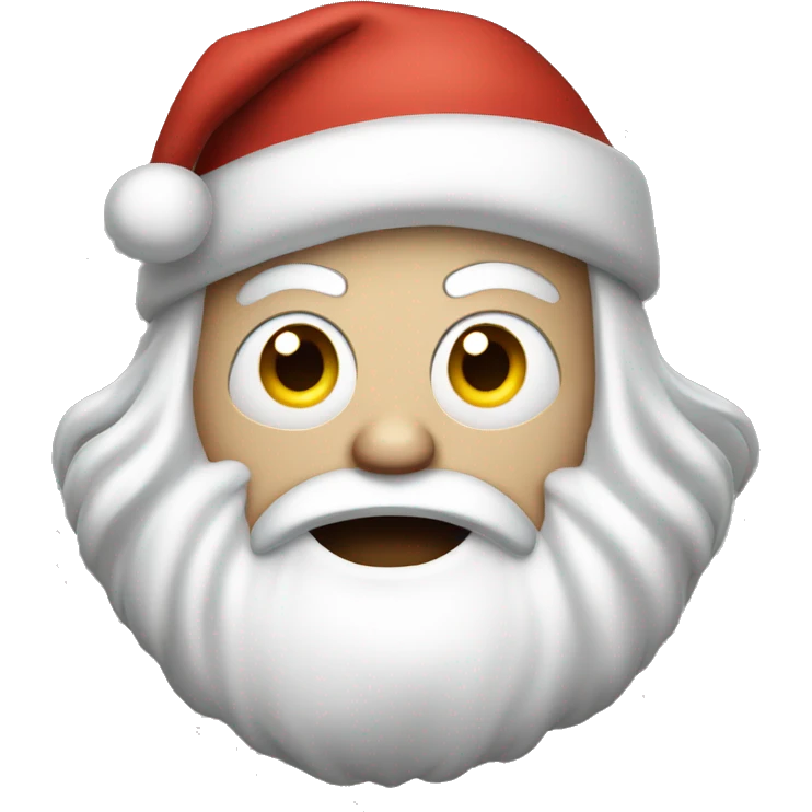Pale  Santa scared  emoji