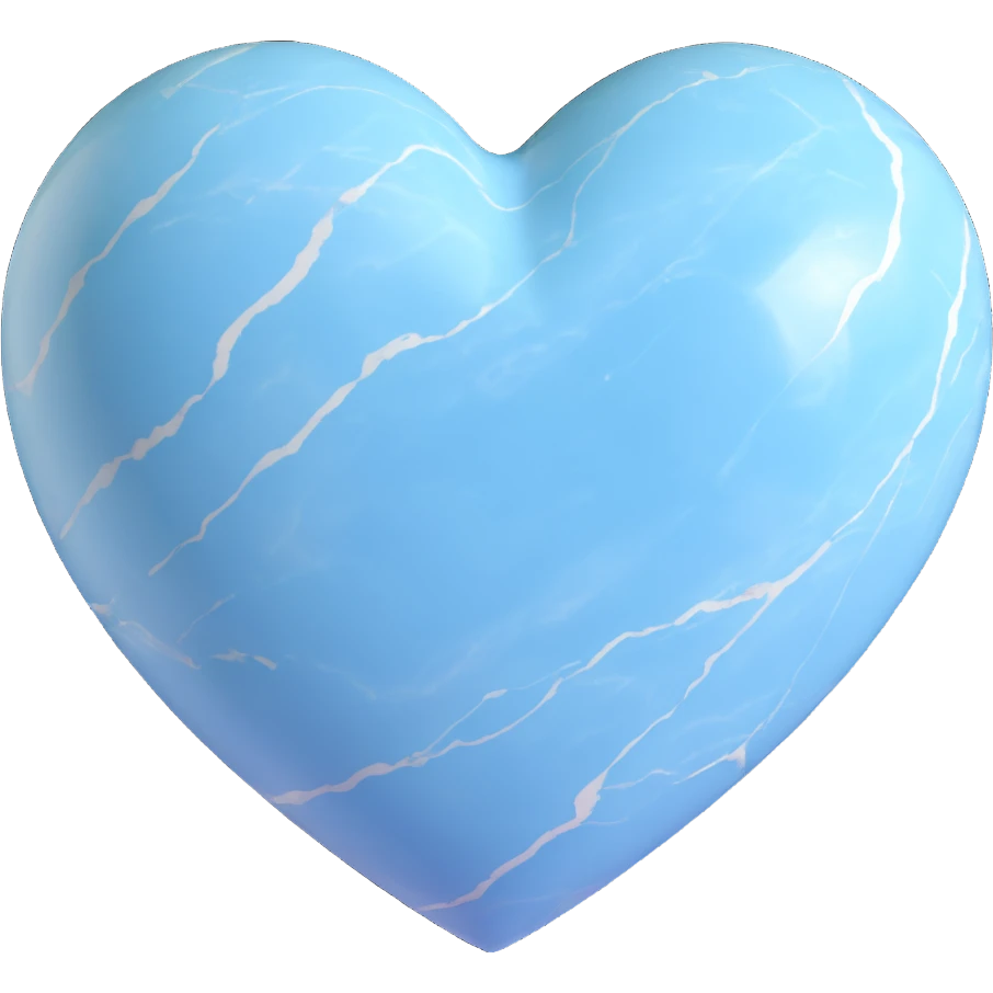 marble lightblue heart emoji