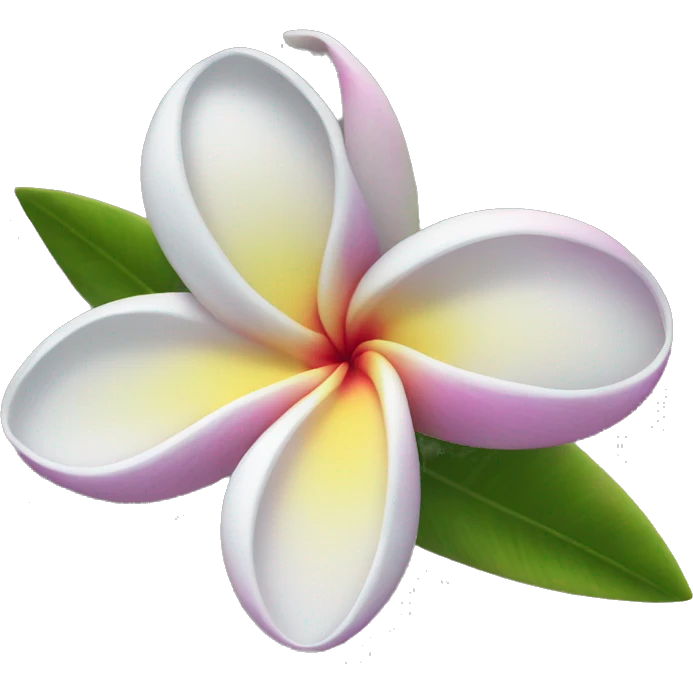 single plumeria flower emoji