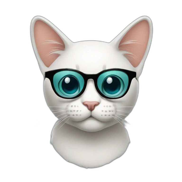Gato con lentes emoji