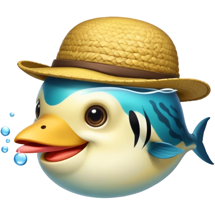 Um baleia fe óculos e boné emoji
