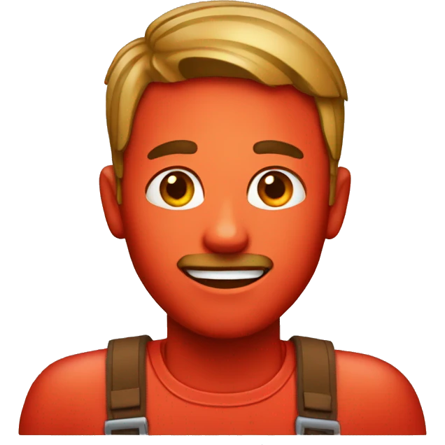 male with tomato sauce skin emoji