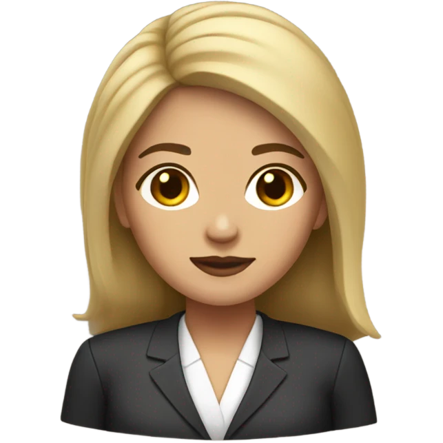 Female lawyer with light skin and dark brown hair emoji