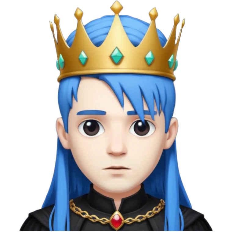 blue haired goth king emoji