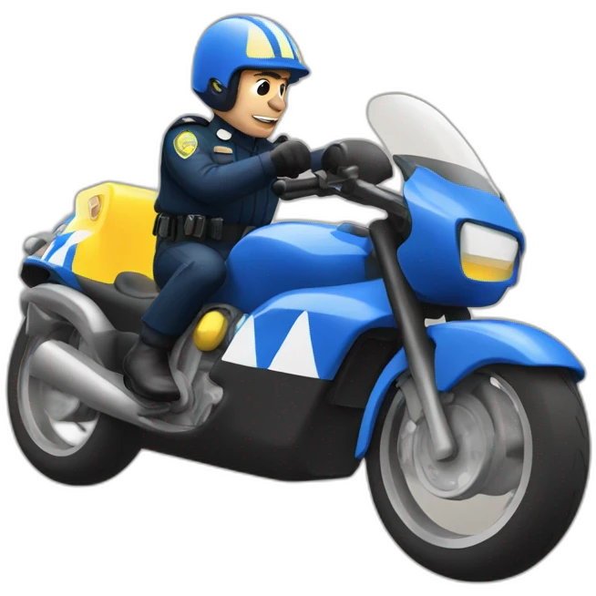 policeman racing emoji