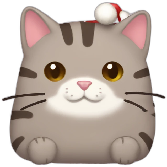 Smiling Christmas pusheen cat emoji