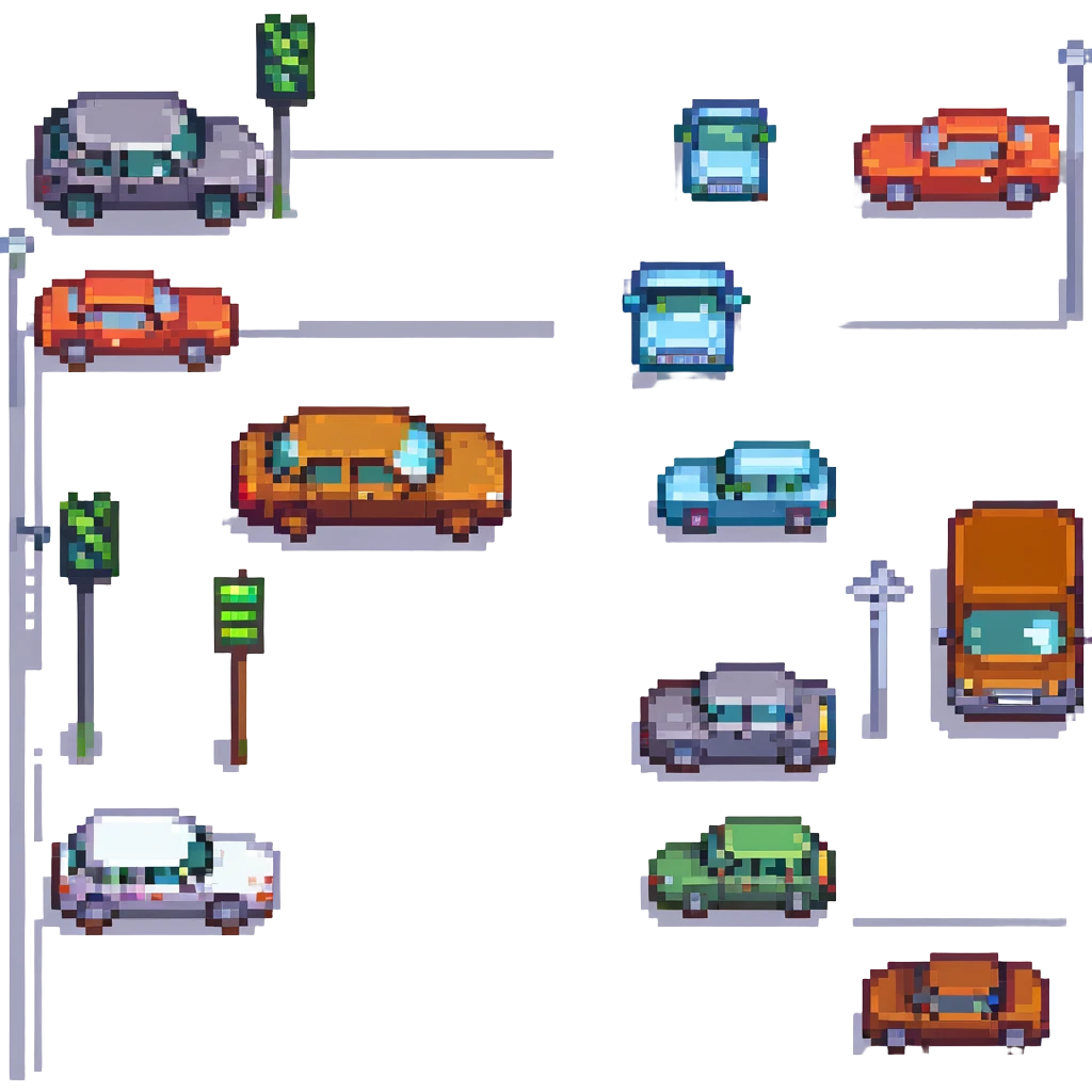 street scene with cars emoji