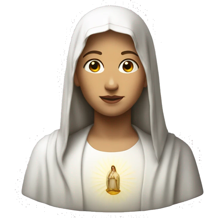 The Virgin Mary realistic face emoji