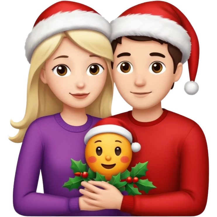 Due che si abbracciano natale emoji