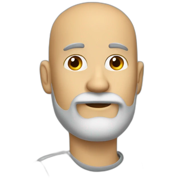 a man with a beard and a pencil behind his ear emoji