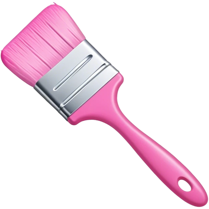 White brush, pink paint emoji