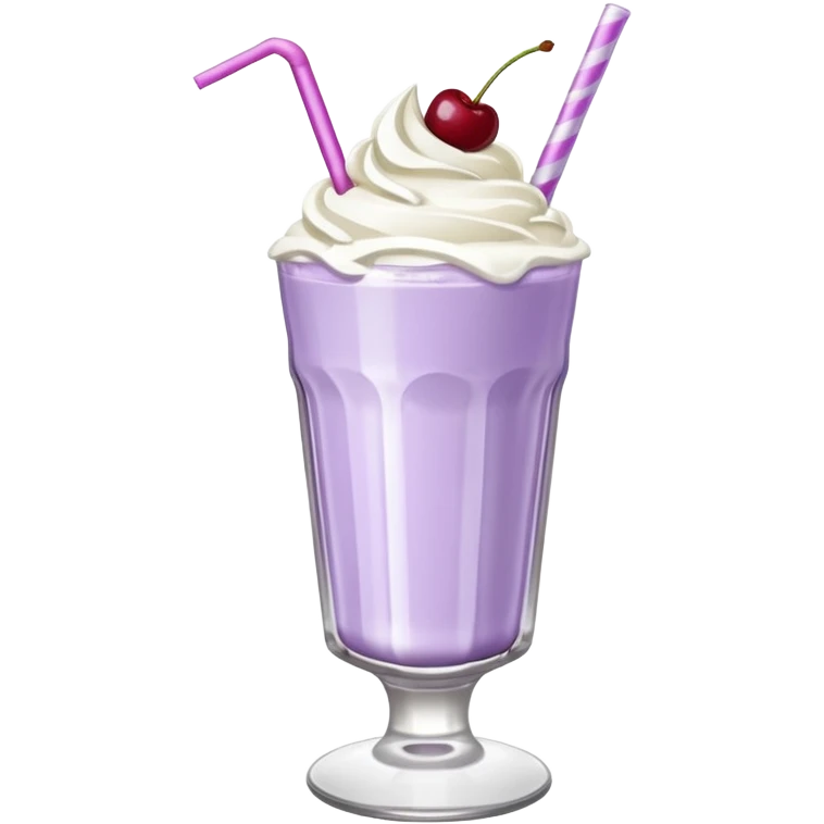 Milkshake light purple with high glass emoji