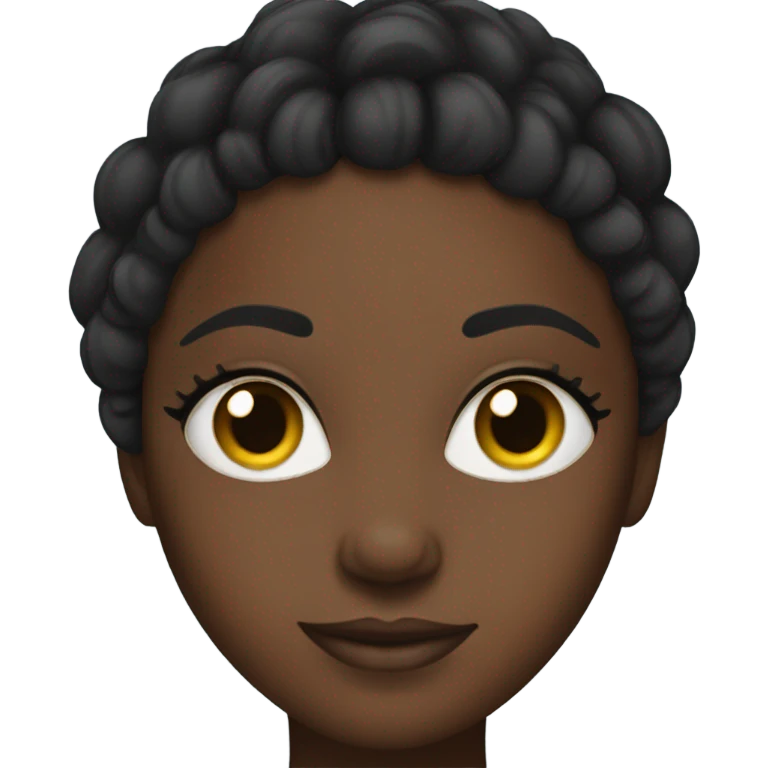 black girl with eyelashes emoji